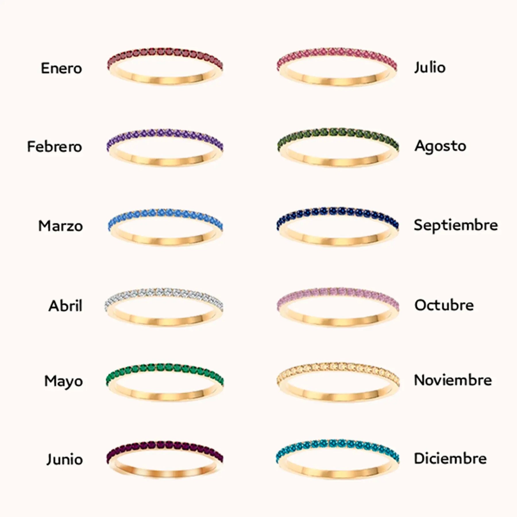 Anillo Birthstone Dorotea Anillos