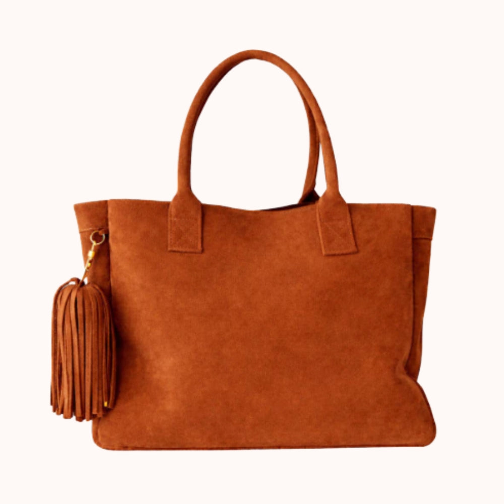 bolsa california de piel de gamuza 100% genuina dorotea marroquineria artesanal de alta calidad leon guanajuato
