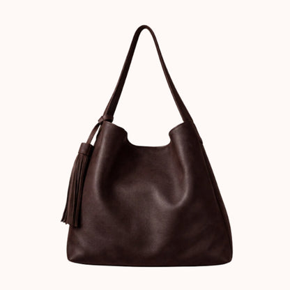 bolsa roma ferrero dorotea estilo hobo 100% piel lisa color chocolate marroquineria de lujo artesanal leon guanajuato