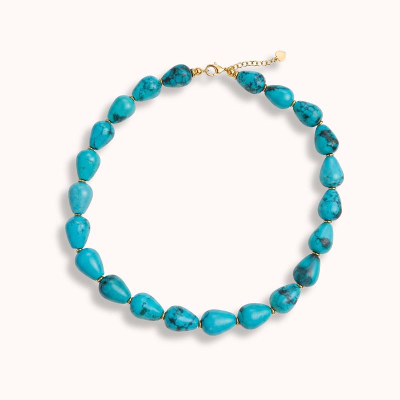 Collar Turquesa Azul Dorotea Piedra